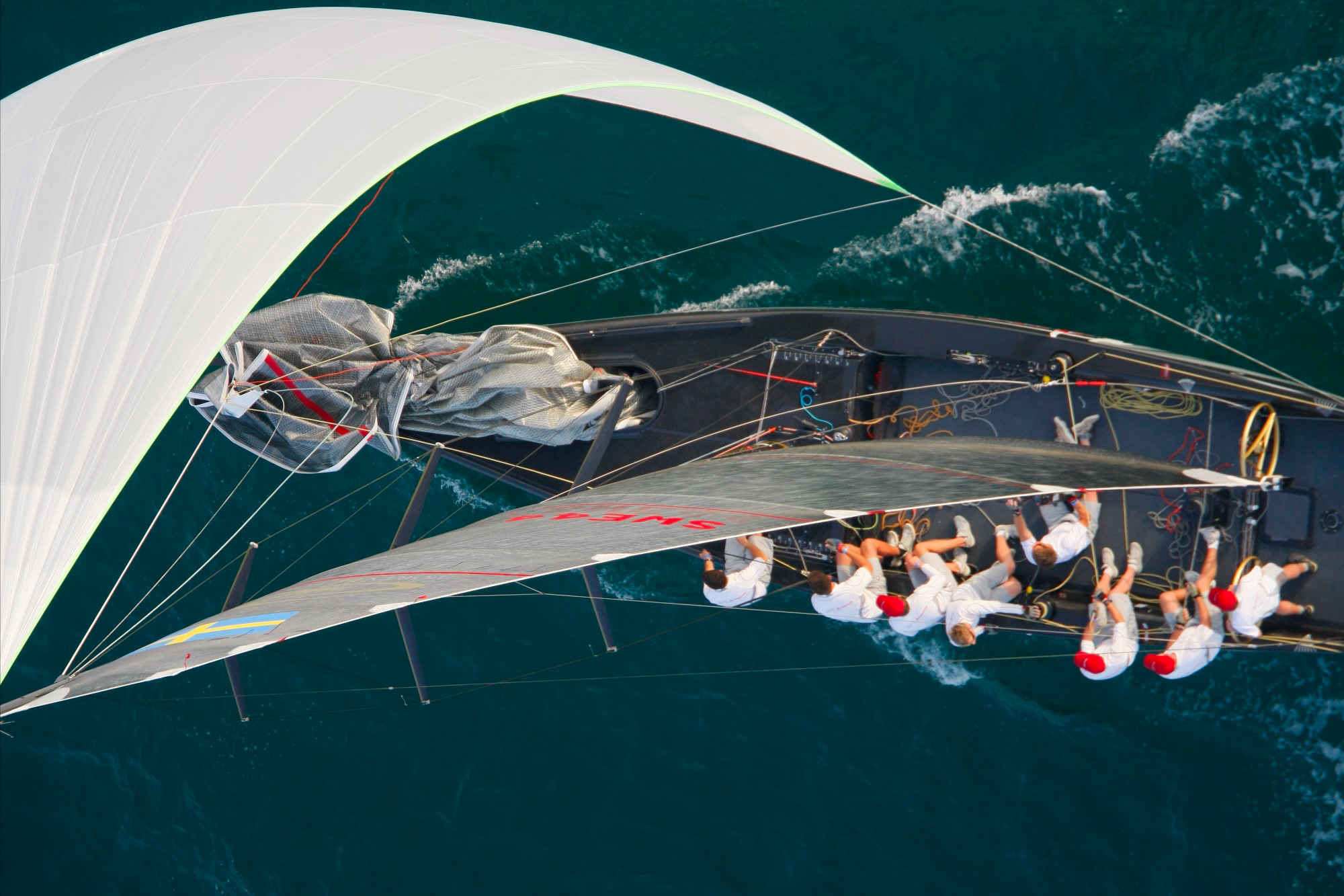 Vista aerea di infrastruttura portuale